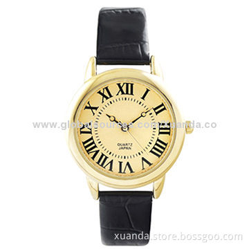 Fashion watch, gold watch, alloy case watch for woman style